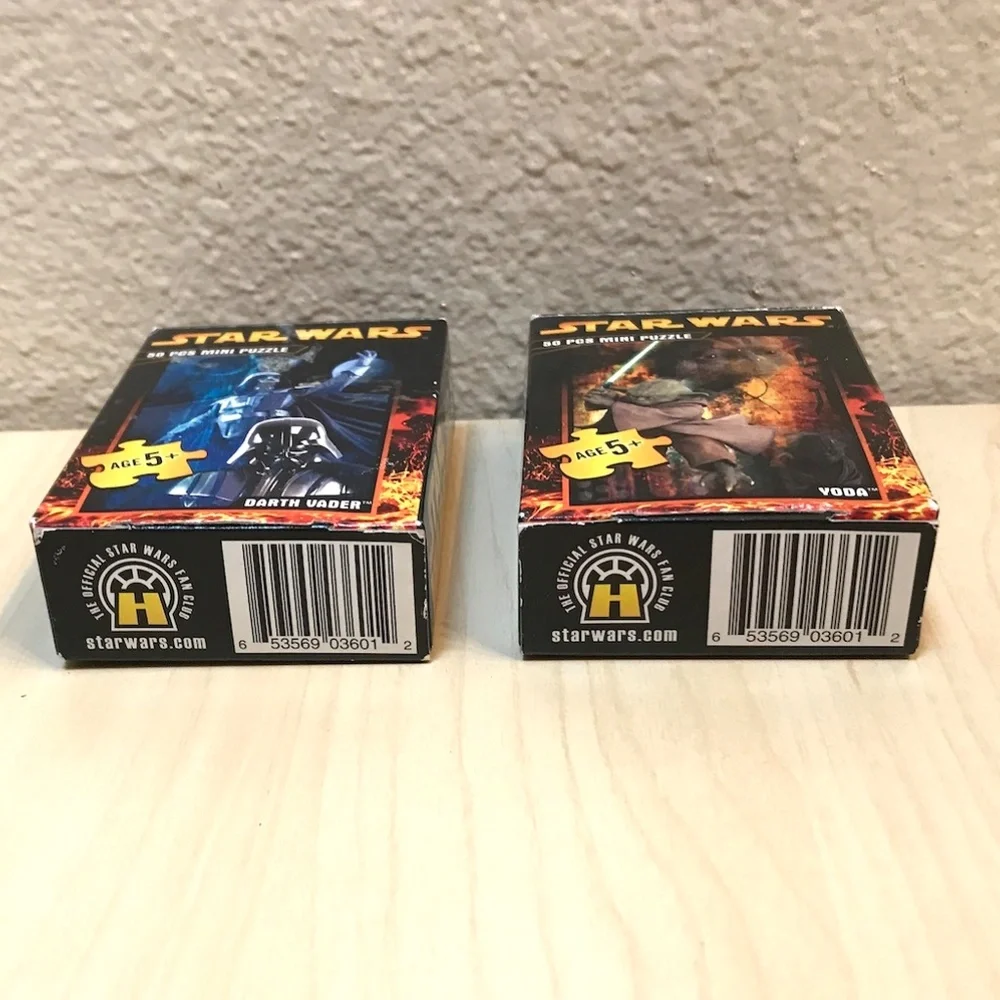 Star Wars Mini Puzzles. Darth Vader & Yoda. 50 Pcs Each. 2005. - Picture 8 of 9